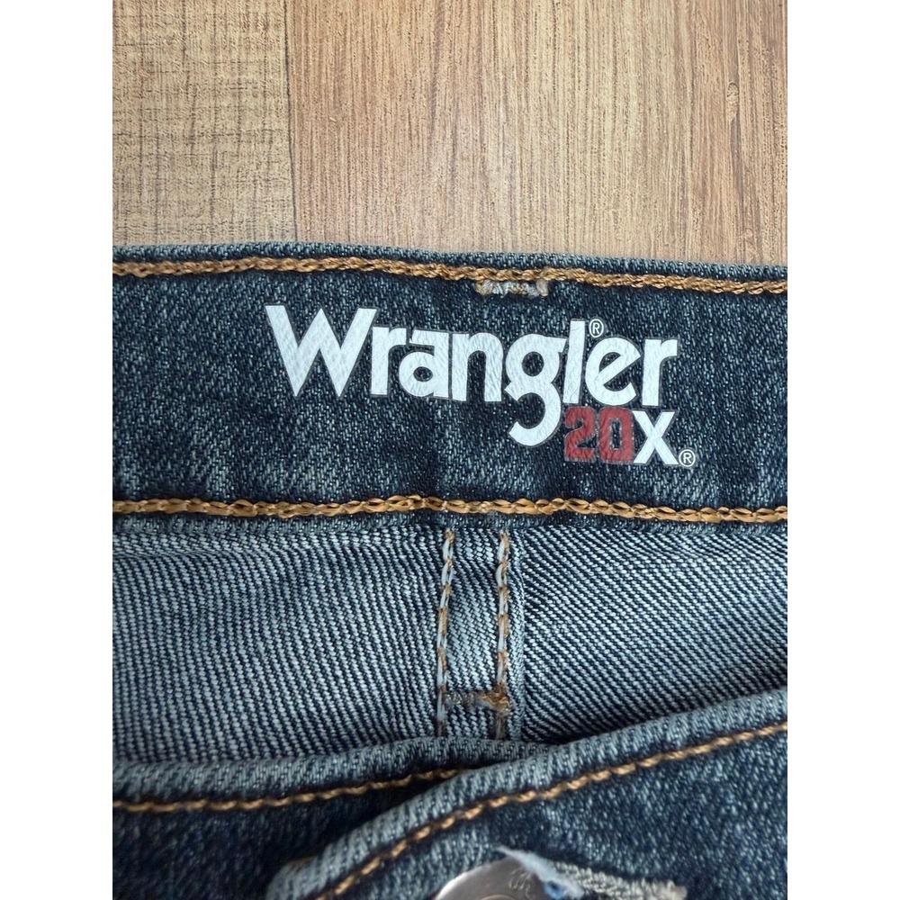 Wrangler 20X Jeans 33x34 Straight Stretch Dark Wash Western - Picture 5 of 9